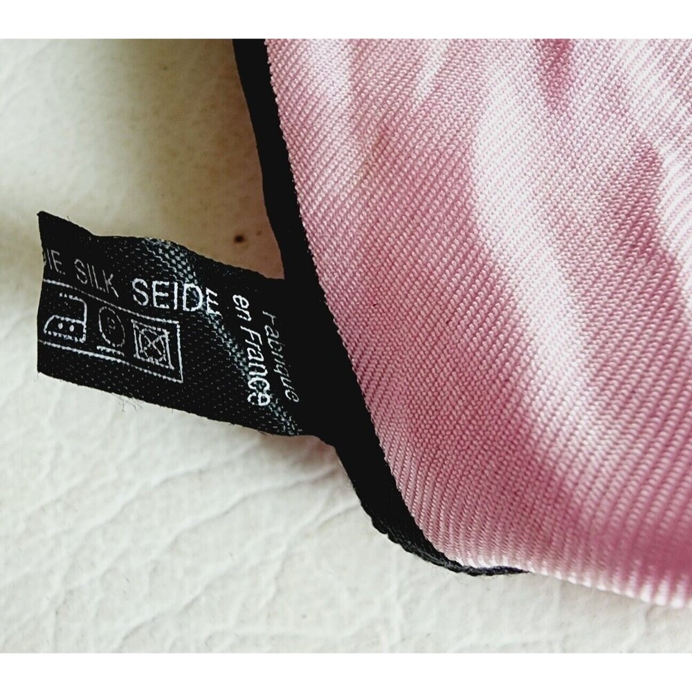 Boucheron Women's 100% Silk Pink/Black Watch Band Strap Made In France 9" - Picture 10 of 11